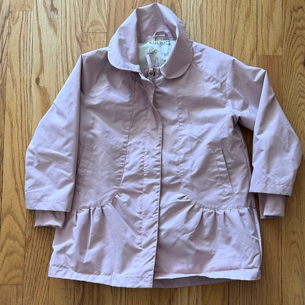 Kuling 104cm US 4T girls Light Pink Trench Rain Coat like new condition